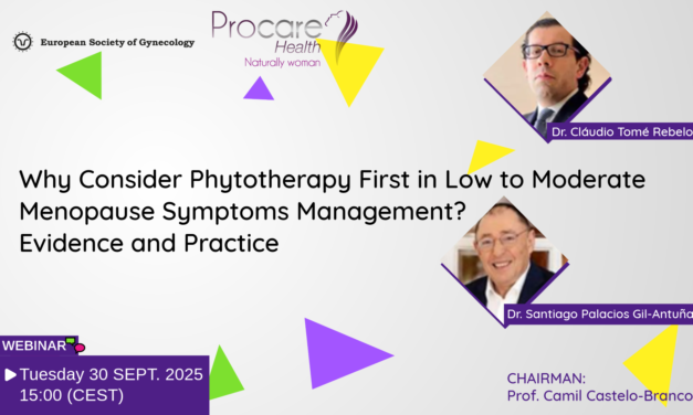 ¿Por qué considerar la fitoterapia como primera opción en el manejo de síntomas leves a moderados de la menopausia? Evidencia y práctica – WEBINAR ESG